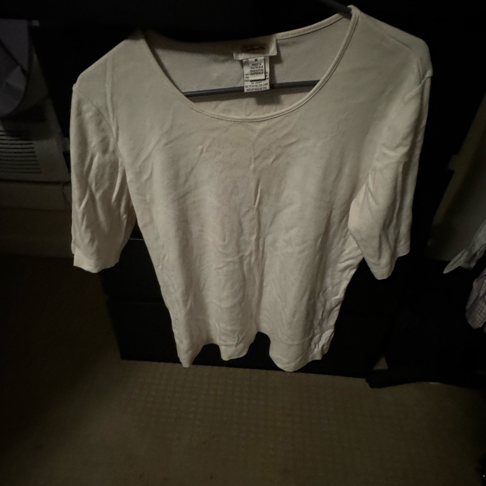 White Quarter Sleeve Top